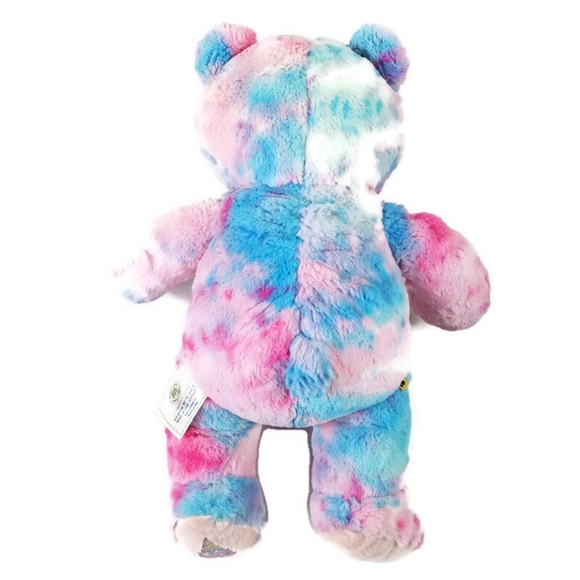 Build-A-Bear Baskin Robbins Ice Cream Cone Bear Plush Pink Blue Tie Dye 16 Inch - Picture 3 of 12